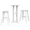 Ensemble de bar de jardin 3 pièces blanche HDPE vidaXL 
