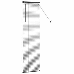 Store de Fenêtre avec des rideaux Autre Noir 80 x 130 cm Aluminium 