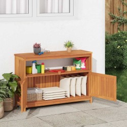 Table console de jardin 110x35x75 cm bois massif d'acacia 