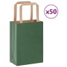 Sacs en papier 50 pcs avec poignées vert 15x8x21 cm 