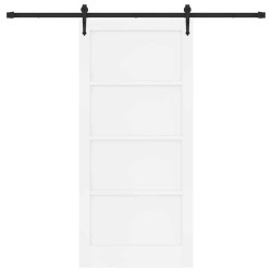 Porte coulissante avec kit 'ORKDAL'en pin blanc massif 