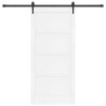 Porte coulissante avec kit 'ORKDAL'en pin blanc massif 