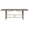 Table de jardin dessus en verre beige 190x80x74 cm 