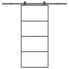 Porte coulissante avec kit de quincaillerie 90x205 cm Verre ESG 