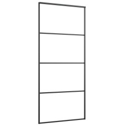 Porte coulissante avec kit de quincaillerie 90x205 cm Verre ESG 