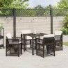 Ensemble de salle à manger de jardin marron 5 pcs Marron Acier 