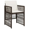 Ensemble de salle à manger de jardin marron 5 pcs Marron Acier 