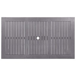 Table de jardin Délavage gris 140x80x74 cm Bois d'acacia massif 