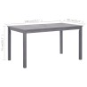 Table de jardin Délavage gris 140x80x74 cm Bois d'acacia massif 