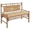 Banc de jardin avec coussin 120 cm Bambou 