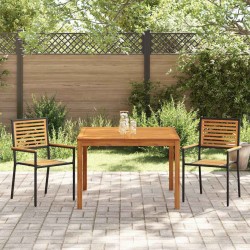 Ensemble de salle à manger de jardin 3 pcs Noir 