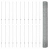Clôture en fil soudé avec 44 poteaux U Argent 1,2x50 m Acier 
