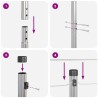Poteaux de clôture 26 pièces Ø32 mm 200 cm en acier galva 