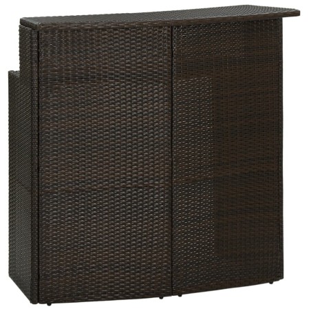Table de bar de jardin Marron 120x55x110 cm Résine tressée 