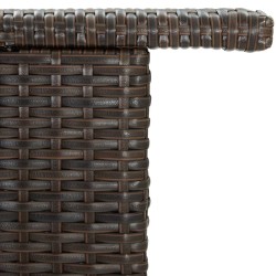 Table de bar de jardin Marron 120x55x110 cm Résine tressée 