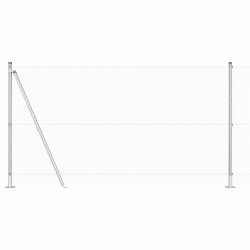 Clôture en fil soudé avec 13 poteaux flanqués 1,2 x 25 m en acier galvanisé 