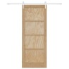 Porte Coulissante avec Quincaillerie 83x211 cm Bois de Pin Massif 