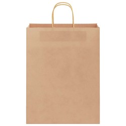 Sacs en papier 50 pcs avec poignées marron 32x12x42 cm 