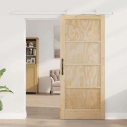 Porte coulissante avec kit de montage ORKDAL Bois massif de pin 