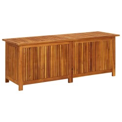 Boîte de rangement de jardin 150x50x58 cm Bois d'acacia solide 