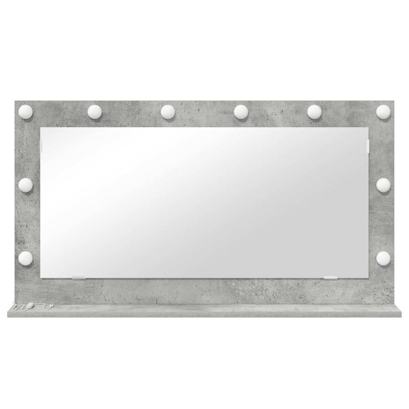 Miroir de vanité Gris béton Béton 100 x 55 x 18 cm Miroir 