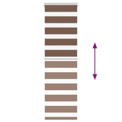 Store zèbre marron 40x100 cm largeur du tissu 35,9 cm polyester 