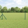 Clôture Euro avec 13 poteaux de 0,4 x 50 m en acier galvanisé vert 