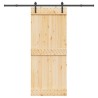 Porte coulissante et kit de quincaillerie 85x210 cm pin massif 