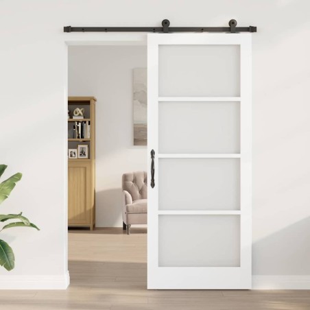 Porte coulissante avec quincaillerie 'ORKDAL'blanche 86x211 cm 