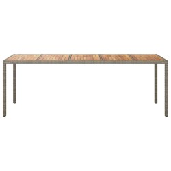 Table de Restauration de Jardin Grise 250x100x75 cm Rattan Poly 