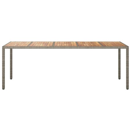 Table de Restauration de Jardin Grise 250x100x75 cm Rattan Poly 