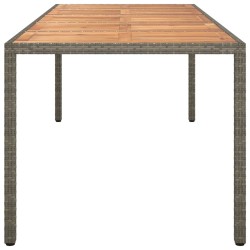 Table de Restauration de Jardin Grise 250x100x75 cm Rattan Poly 