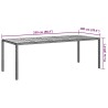 Table de Restauration de Jardin Grise 250x100x75 cm Rattan Poly 
