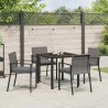 Ensemble de salle à manger de jardin 5 pièces Gris Poly Rotin 