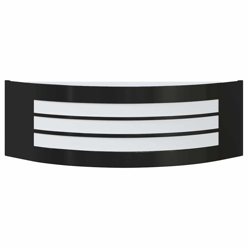 Applique Murale Extérieure Noir Acier Inoxydable IP44 