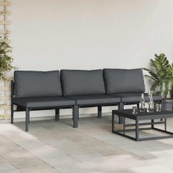 Ensembles de meubles d'extérieur avec coussin avec oreiller 3 pcs Anthracite 