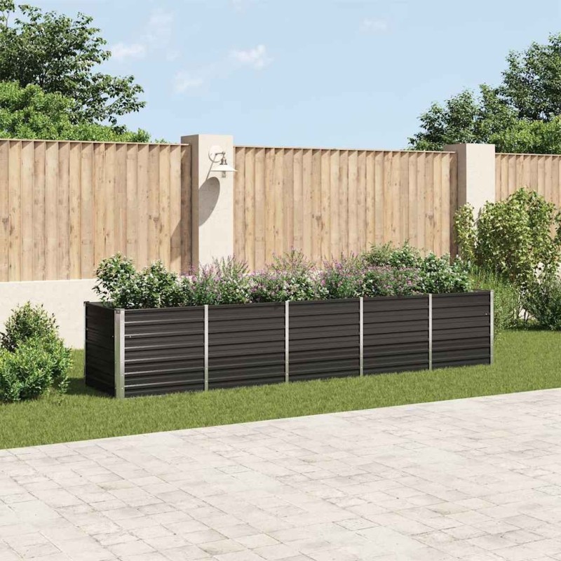 Lit surélevé de jardin Acier galvanisé 400x80x77 cm Anthracite Lit surélevé de jardin Acier galvanisé 400x80x77 cm Anthracite