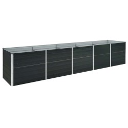 Lit surélevé de jardin Acier galvanisé 400x80x77 cm Anthracite 