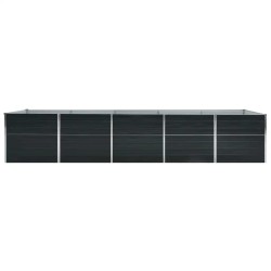 Lit surélevé de jardin Acier galvanisé 400x80x77 cm Anthracite 