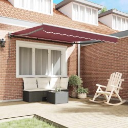Auvent Rétractable Rouge bordeaux 300x250 cm Polyester 