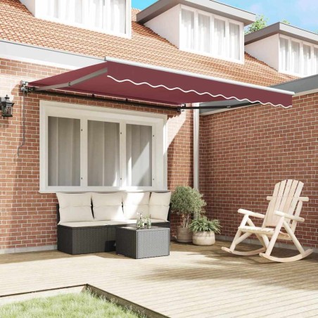 Auvent Rétractable Rouge bordeaux 300x250 cm Polyester 
