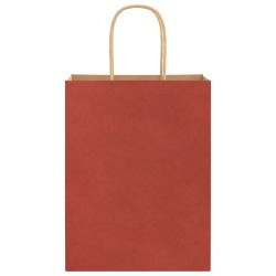 Sacs en papier 50 pcs avec poignées rouge 21x11x28 cm 