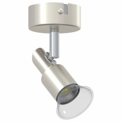 Projecteur de plafond 1 voie ajustable nickel brossé GU10 
