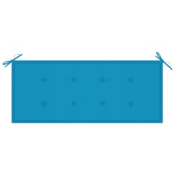 Banc de jardin empilable et coussin 128,5cm Bois de teck massif 