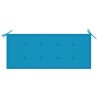 Banc de jardin empilable et coussin 128,5cm Bois de teck massif 