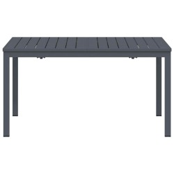 Table de jardin Gris foncé 180 x 80 x 76 cm Aluminium 
