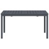 Table de jardin Gris foncé 180 x 80 x 76 cm Aluminium 