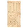Porte coulissante et kit de quincaillerie 100x210 cm pin massif 