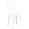 Ensemble de bistro de jardin 3 pièces en aluminium blanc 