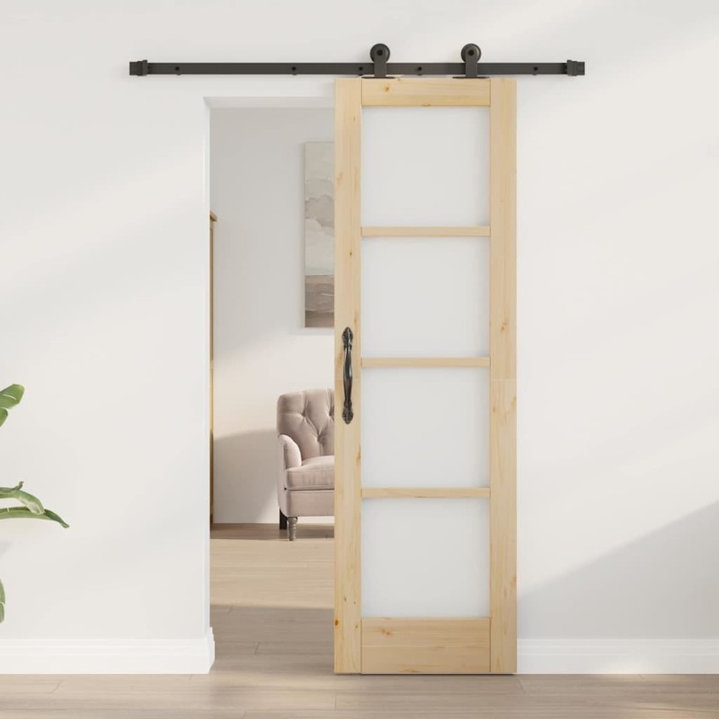 Porte coulissante avec l’ensemble de quincaillerie "ORKDAL" 61x198,5 cm 